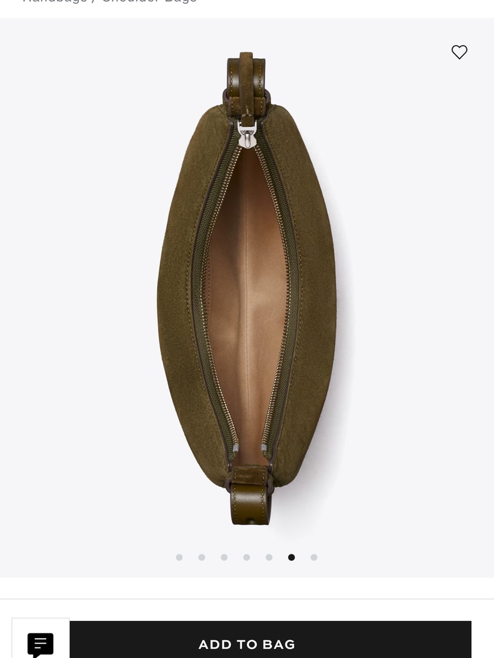 Tory Burch Romy Suede Half Moon Bag - Picture 9 of 10